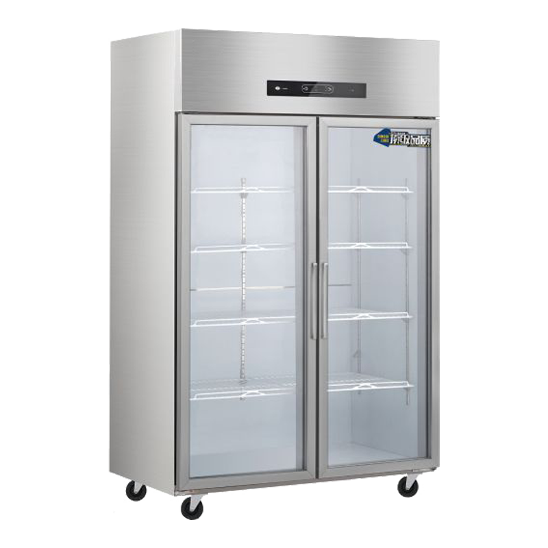 Grande refrigerador de cozinha de duas portas com estrutura robusta Grande refrigerador de cozinha de duas portas com estrutura robusta