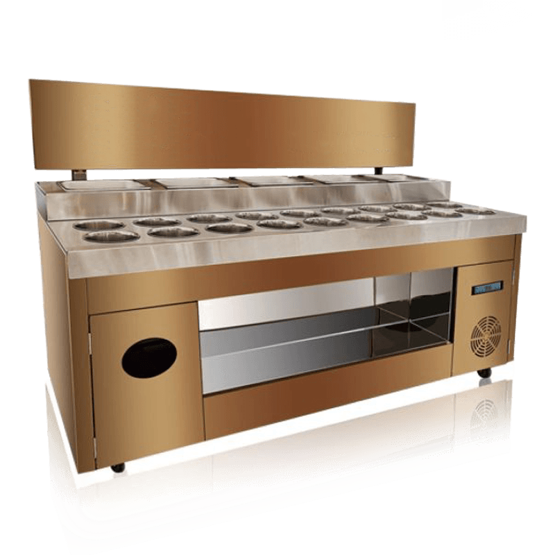 Vitrine refrigerada para condimentos pequenos