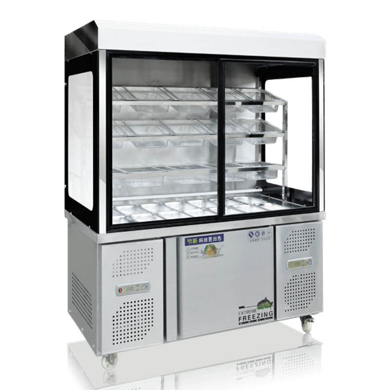 Vitrines de comida para panela quente Mala